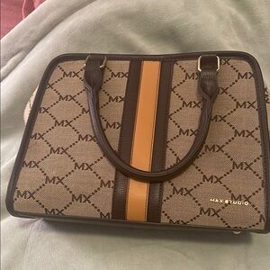 Max Studio Brown and Beige Tote Bag